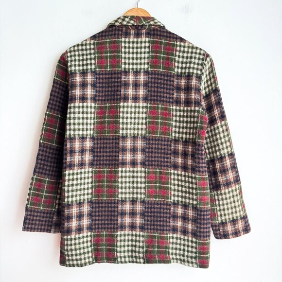 Vintage Sarah Morgan Patchwork Plaid Blazer S - Picture 4 of 6